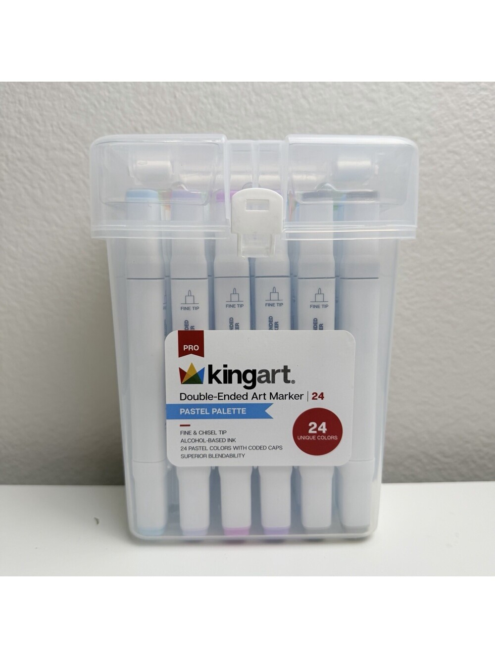 KINGART PRO Double-Ended Art Alcohol Markers, in 24 Portrait Palette Colors